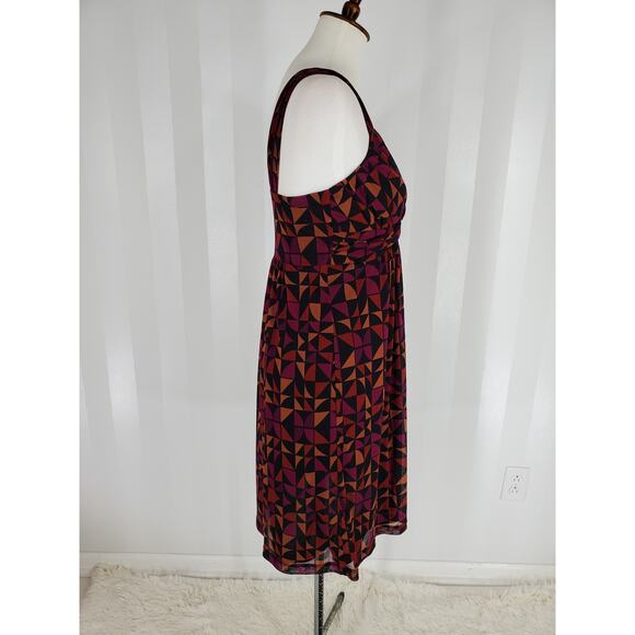 APT 9 Women's Multicolor Fit & Flare Sleeveless Sheer Dress Sz S - Picture 2 of 9